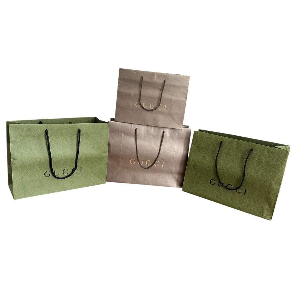 Authentic GUCCI shopping bags - lot of 4 paper carrier bags